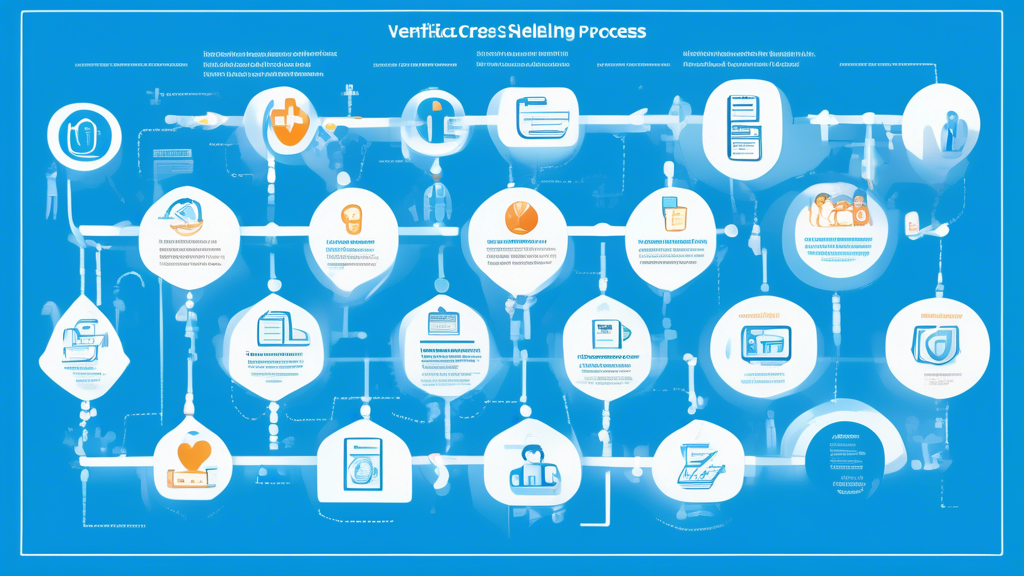 An illustrated flowchart detailing the steps in the Blue Cross Blue Shield credentialing process, with icons representing documentation, verification, and approval stages, set against a background of health care symbols and the Blue Cross Blue Shield logo.